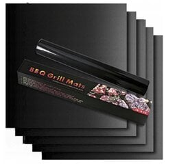 Grillmatt, 33x40 cm, 4 tk, must hind ja info | Grillitarvikud ja grillnõud | kaup24.ee