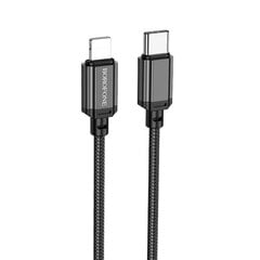 Borofone Cable BX87 Sharp - Type C to Lightning - PD 20W 1 metre black hind ja info | Mobiiltelefonide kaablid | kaup24.ee
