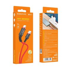 Borofone Cable BX67 - USB to Type C - 3A 1 metre red цена и информация | Кабели для телефонов | kaup24.ee