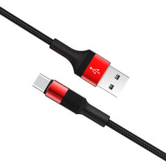 Borofone Cable BX21 Outstanding - USB to Type C - 3A 1 metre red цена и информация | Кабели для телефонов | kaup24.ee