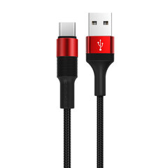 Borofone Cable BX21 Outstanding - USB to Type C - 3A 1 metre red цена и информация | Кабели для телефонов | kaup24.ee