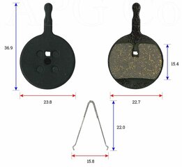 Ketaspiduriklotsid (paar) Baradine hind ja info | Muud jalgratta varuosad | kaup24.ee