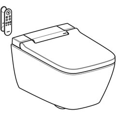 Geberit AquaClean Sela WC pott loputusfunktsiooniga, valge läikiva kroomitud detailiga 146.250.21.1 hind ja info | WС-potid | kaup24.ee