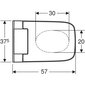 Geberit AquaClean Sela WC pott loputusfunktsiooniga, seinale riputatav WC pott, valge 146.250.01.1 цена и информация | WС-potid | kaup24.ee