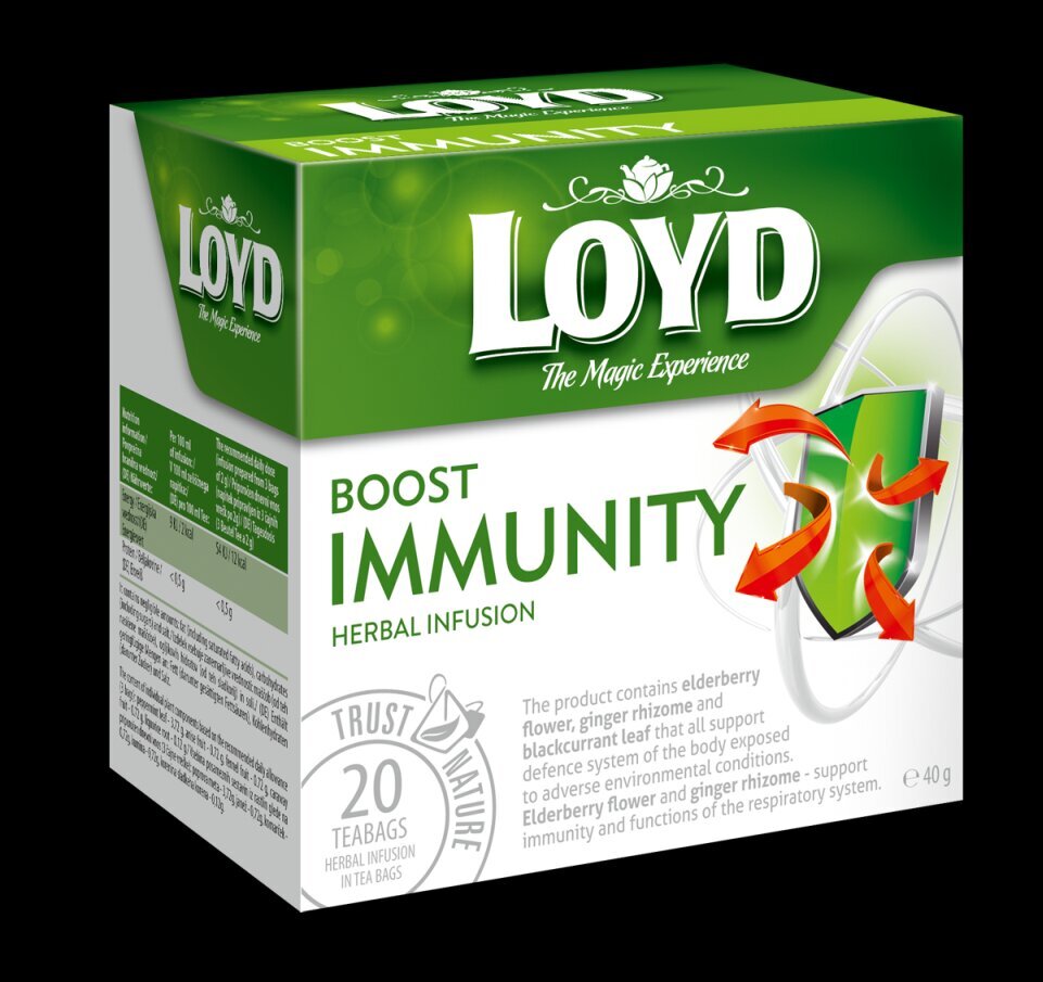 Ürtide tee LOYD Boost Immunity, 20 x 2g hind ja info | Tee | kaup24.ee