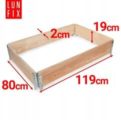 Lillepott/küna Lun Fix, 119 cm x 80 x 20 cm hind ja info | Lillekastid | kaup24.ee