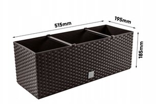 Набор цветочных горшков/клумбы Prosperplast, 2 шт., 103 х 19,5 х 18,5 см, коричневый цена и информация | Вазоны | kaup24.ee