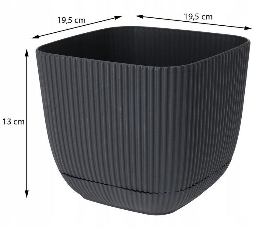 Lillepott ProGarden, 19,5x19,5x17 cm hind ja info | Dekoratiivsed lillepotid | kaup24.ee