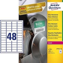 Kleebitavad etiketid Avery Zweckform Label, 45,7 x 21,2 mm hind ja info | Kirjatarbed | kaup24.ee