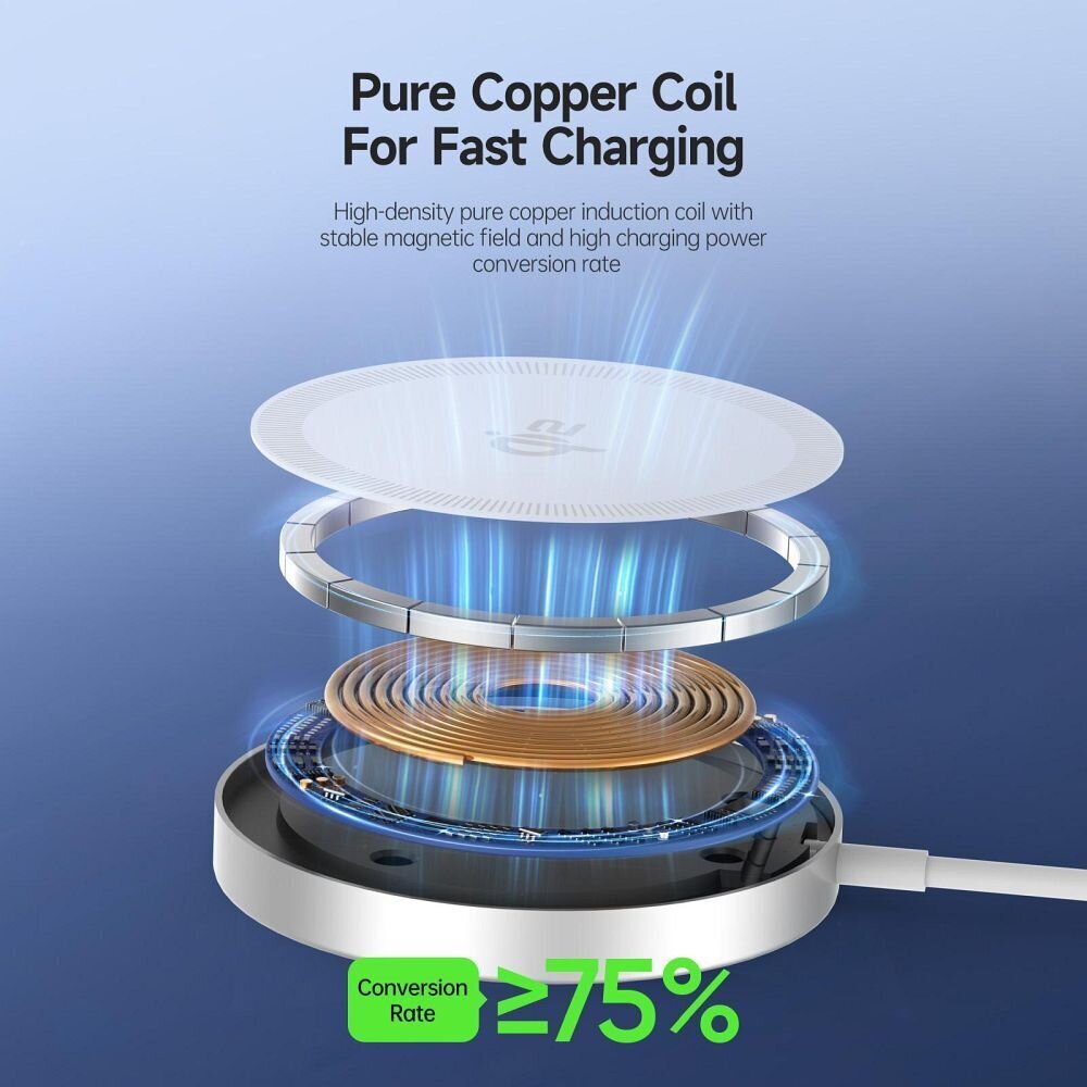 DUZZONA W18 Qi2 Magnetic Wireless Charger 15W hind ja info | Mobiiltelefonide laadijad | kaup24.ee