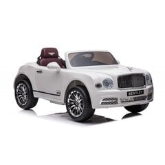 Ühekohaline elektriauto Bentley Mulsanne Lean Car, valge hind ja info | Laste elektriautod | kaup24.ee