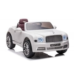 Ühekohaline elektriauto Bentley Mulsanne Lean Car, valge цена и информация | Электромобили для детей | kaup24.ee