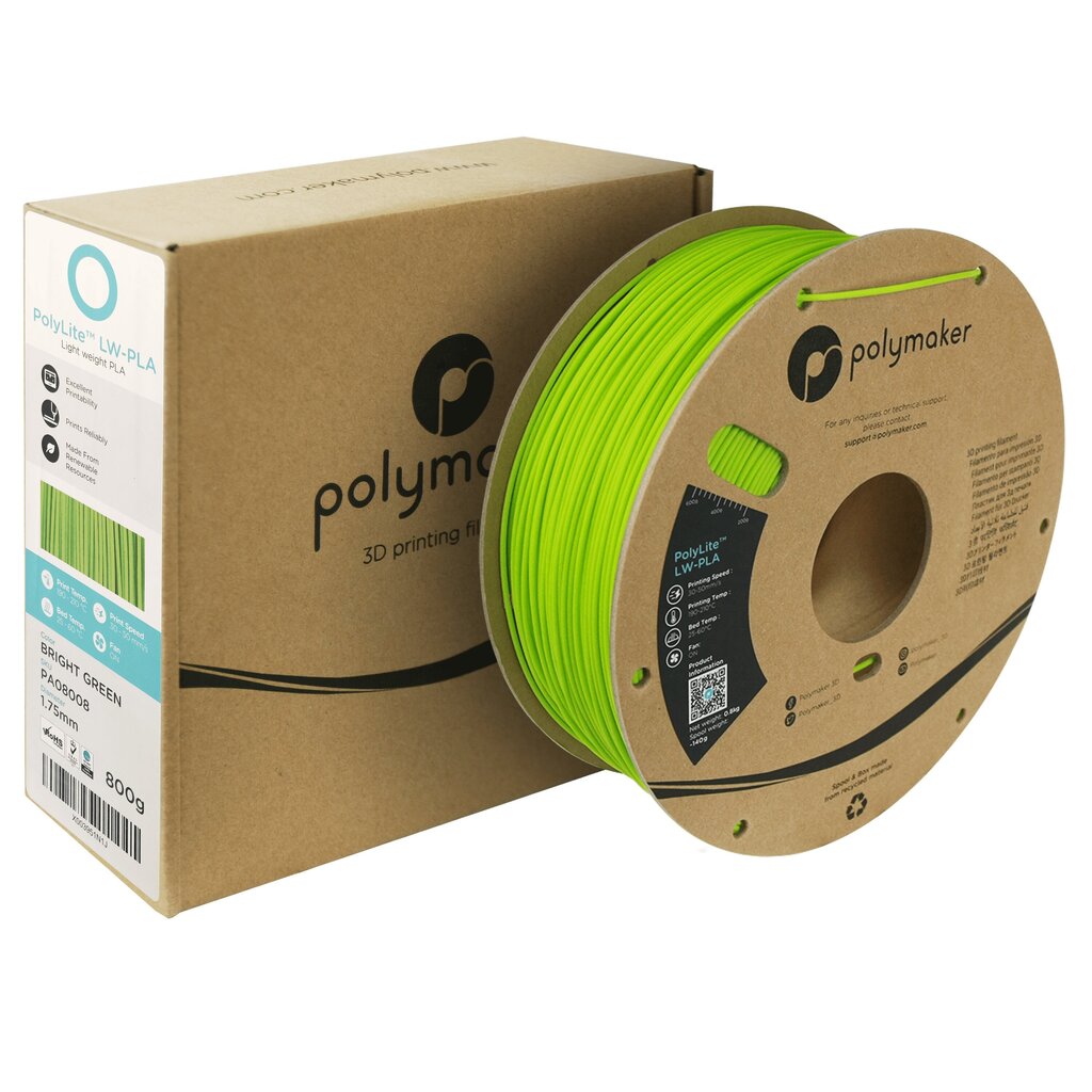 3D-printimise filament Polymaker PolyLite LW-PLA PRM-11443 hind ja info | Nutiseadmed ja aksessuaarid | kaup24.ee