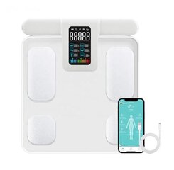 Весы-анализатор здоровья тела Fitstar с 8 электродами и приложением для смартфона, белые цена и информация | Весы (бытовые) | kaup24.ee