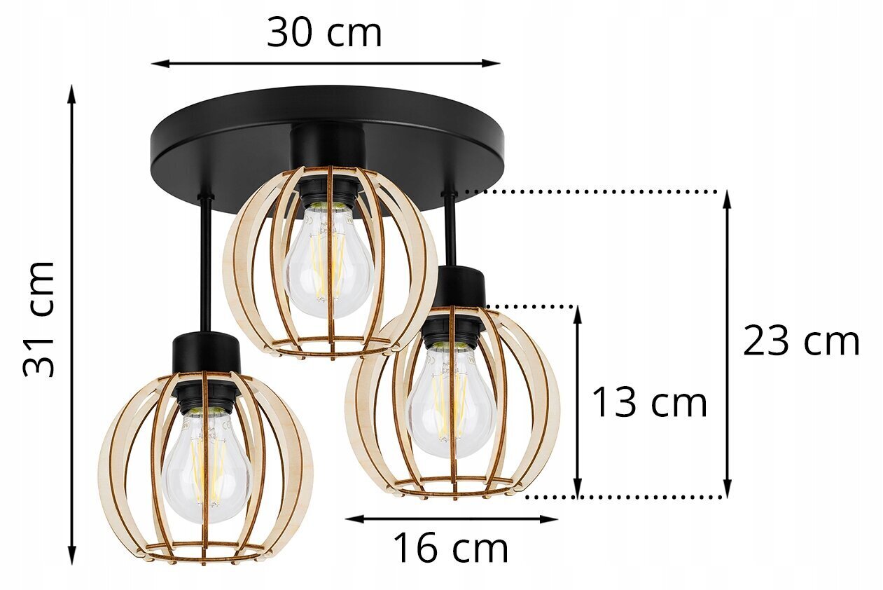 LightHome rippvalgusti Timber hind ja info | Rippvalgustid | kaup24.ee