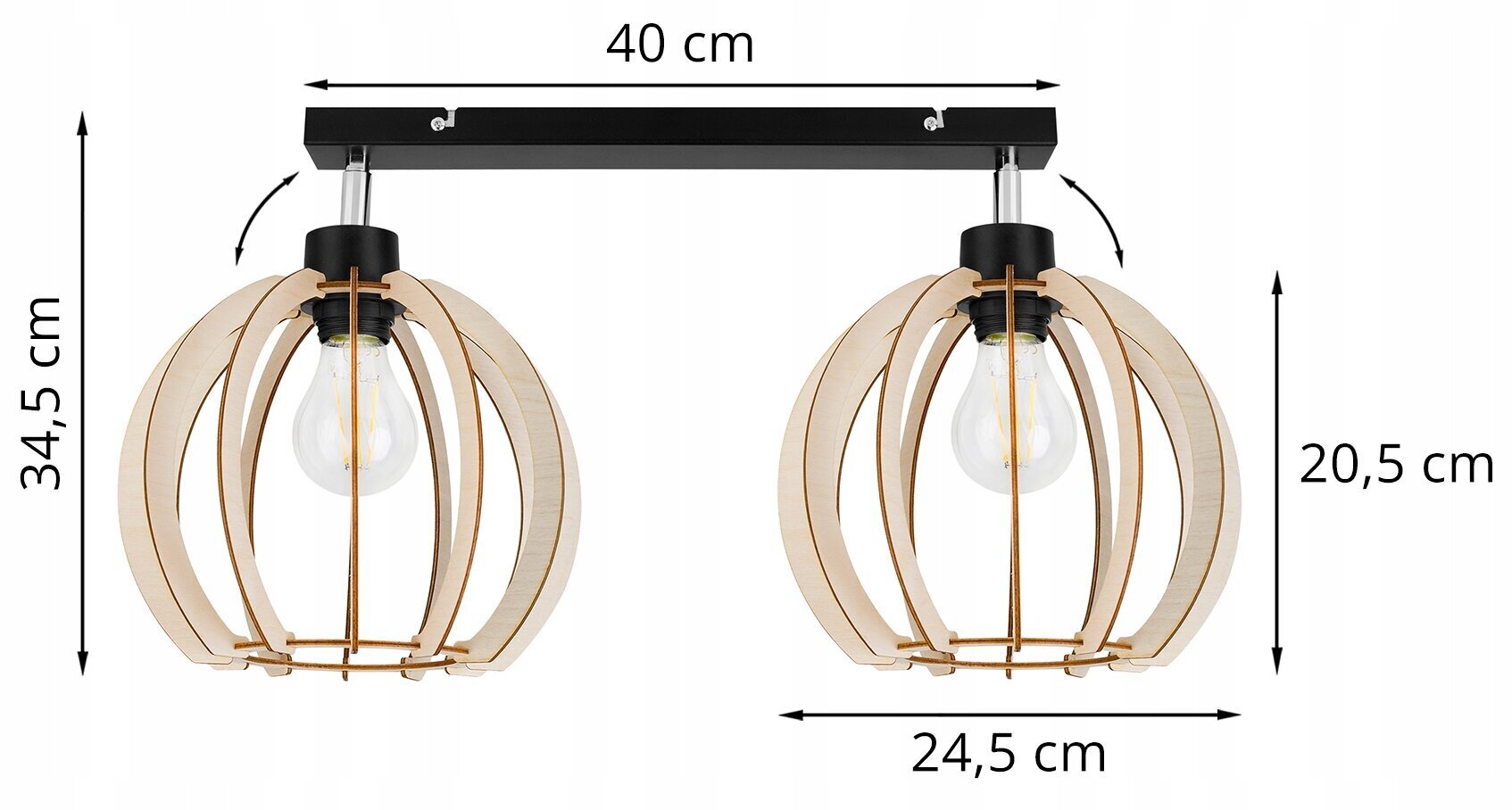 LightHome rippvalgusti Timber цена и информация | Rippvalgustid | kaup24.ee