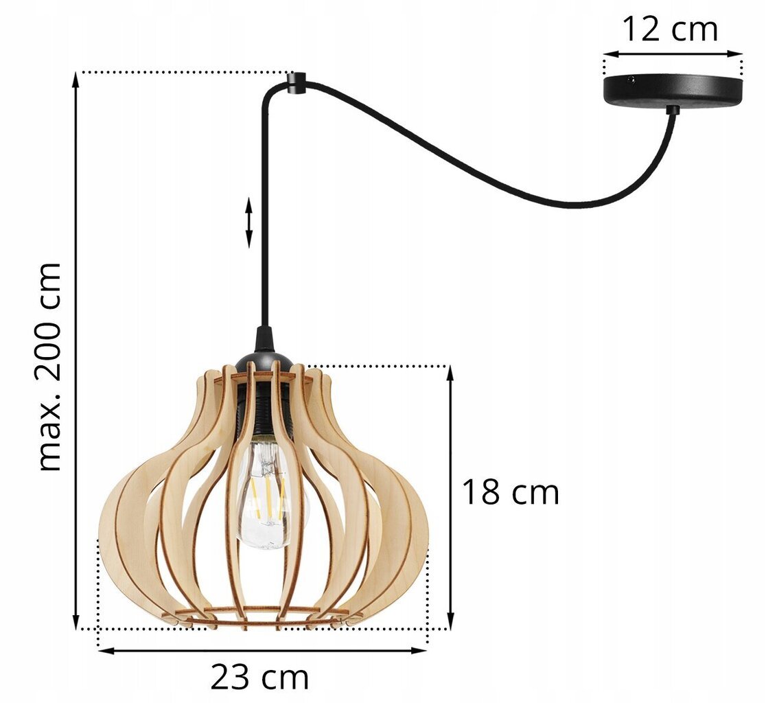 LightHome ripplamp SpiderTimber цена и информация | Rippvalgustid | kaup24.ee