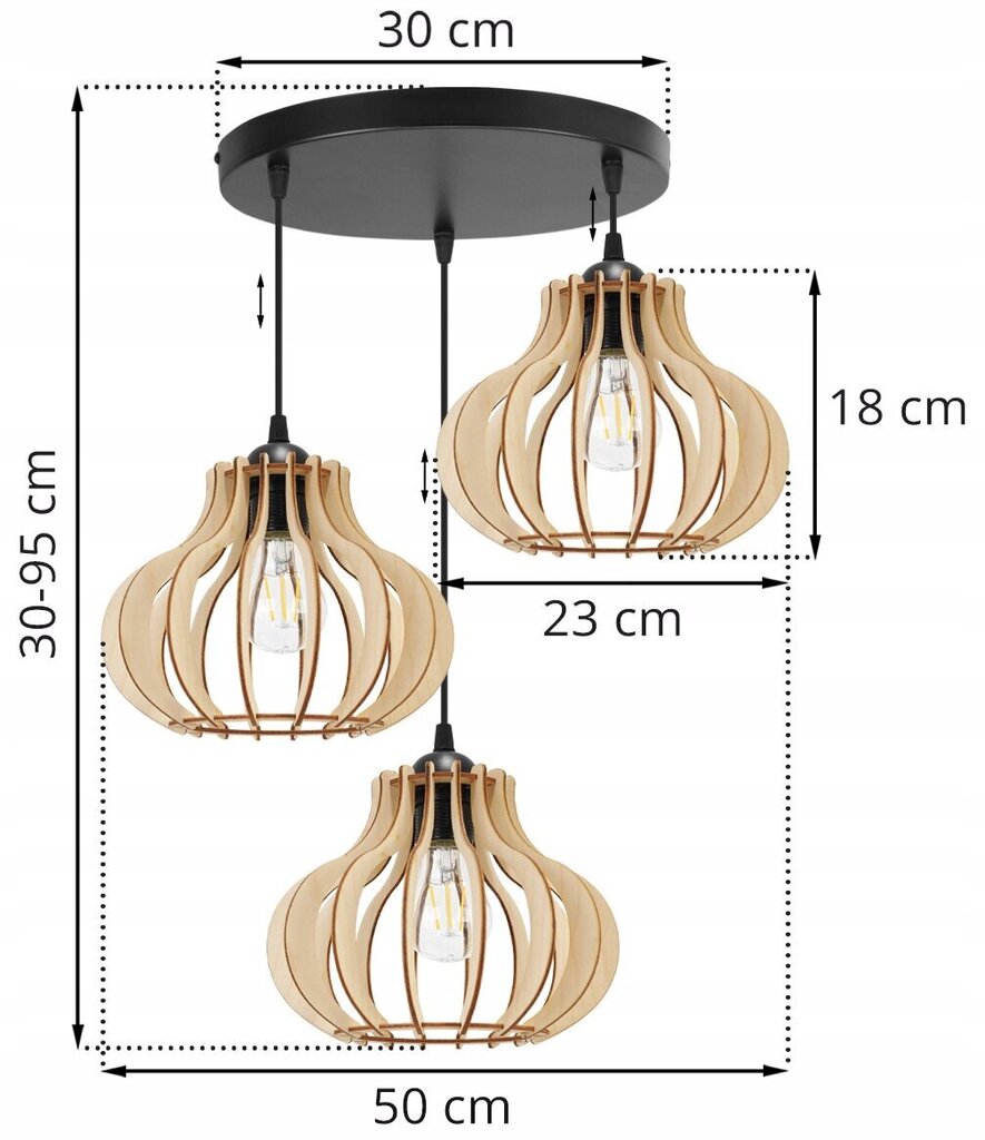 LightHome rippvalgusti Timber hind ja info | Rippvalgustid | kaup24.ee