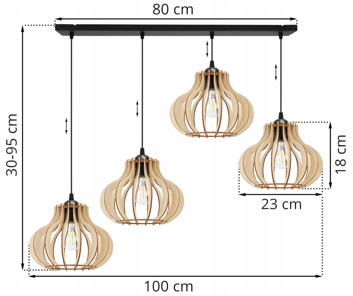 LightHome rippvalgusti Timber hind ja info | Rippvalgustid | kaup24.ee