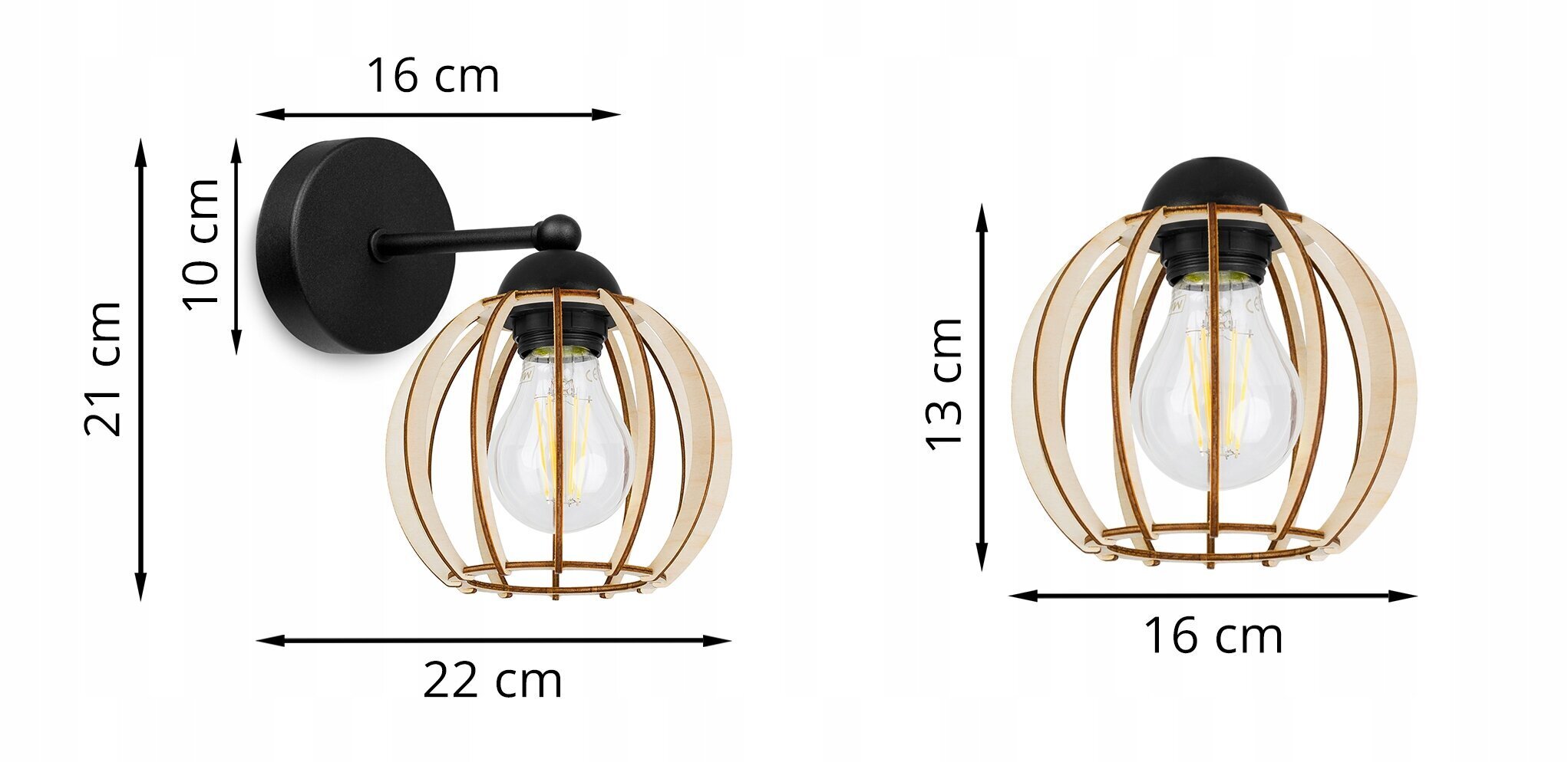 LightHome seinavalgusti Timber цена и информация | Seinavalgustid | kaup24.ee