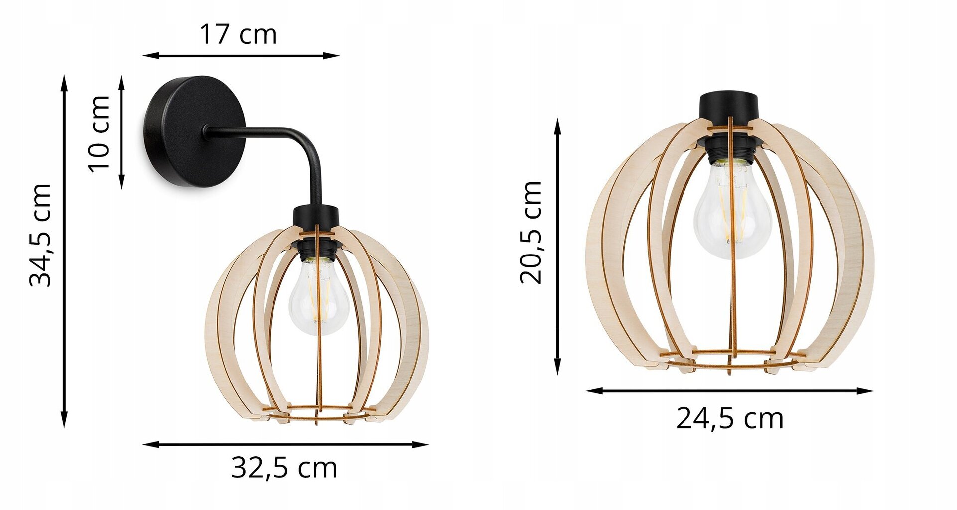 LightHome seinavalgusti Timber цена и информация | Seinavalgustid | kaup24.ee