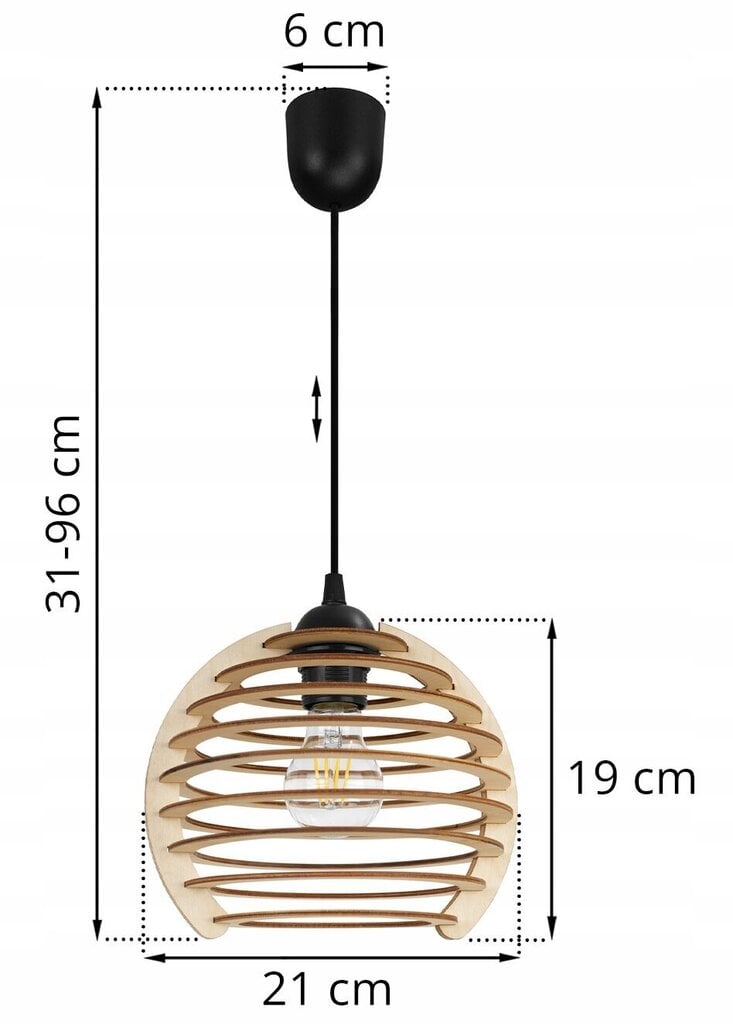 LightHome rippvalgusti Timber цена и информация | Rippvalgustid | kaup24.ee