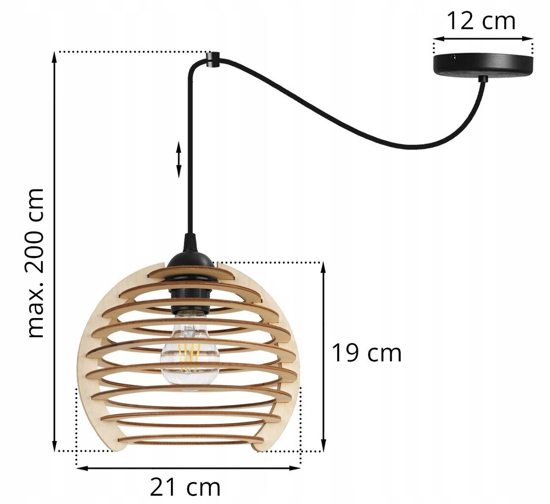 LightHome ripplamp SpiderTimber цена и информация | Rippvalgustid | kaup24.ee