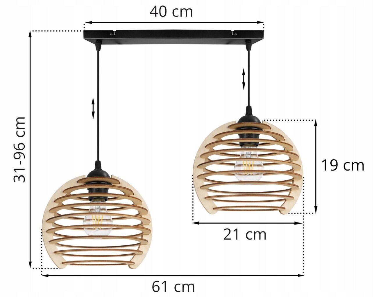 LightHome rippvalgusti Timber цена и информация | Rippvalgustid | kaup24.ee