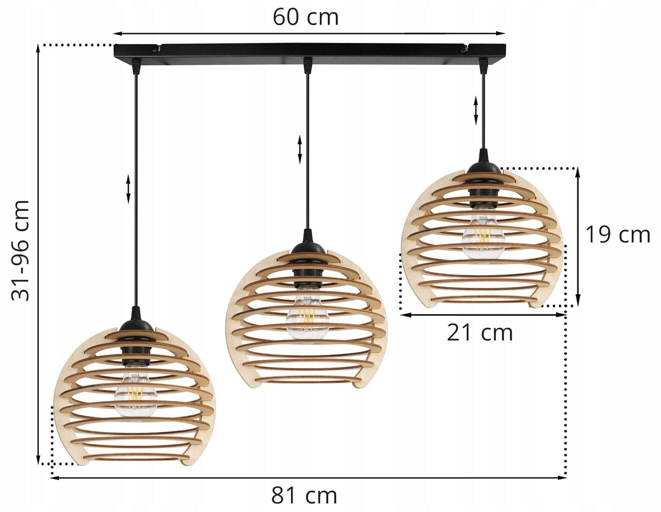 LightHome rippvalgusti Timber цена и информация | Rippvalgustid | kaup24.ee