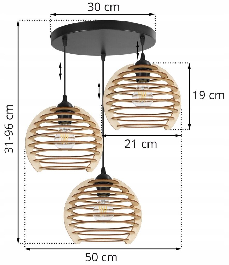 LightHome rippvalgusti Timber цена и информация | Rippvalgustid | kaup24.ee