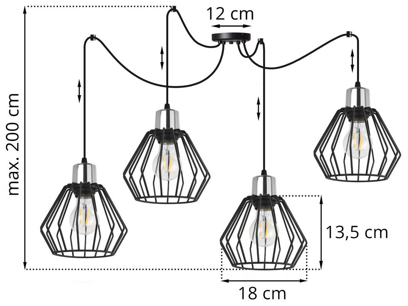 LightHome ripplamp SpiderNuvola цена и информация | Rippvalgustid | kaup24.ee