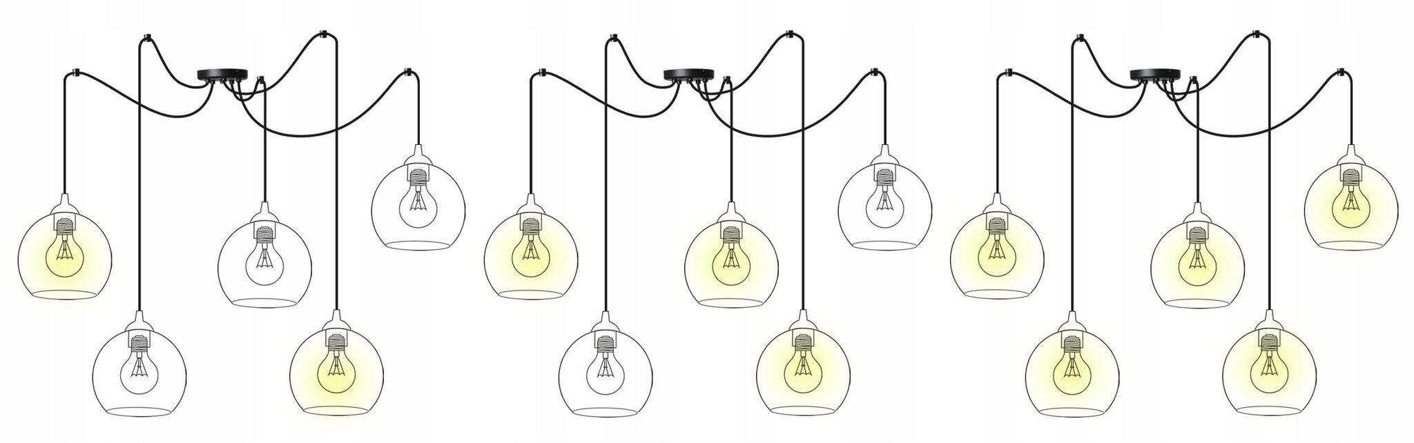 LightHome rippvalgusti SpiderBergenGold цена и информация | Rippvalgustid | kaup24.ee