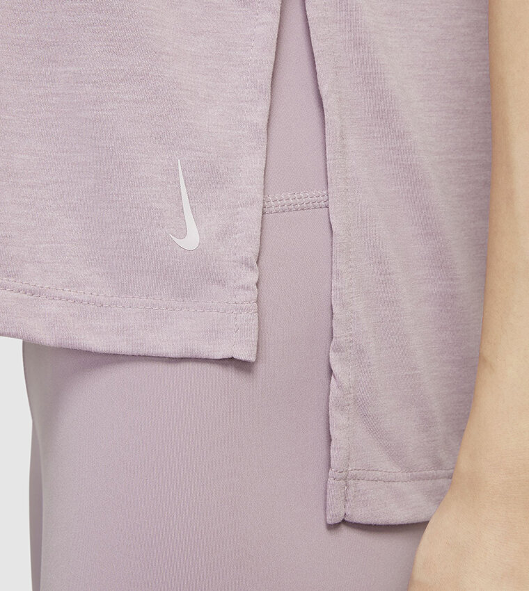 Nike Yoga lühikeste varrukatega särk naistele, lilla, CJ9326-501 hind ja info | Naiste spordiriided | kaup24.ee