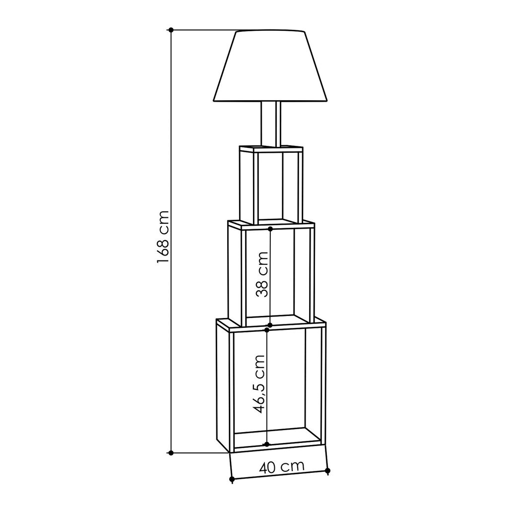 Riiul valgustiga VG Line ML650, hall цена и информация | Riiulid | kaup24.ee