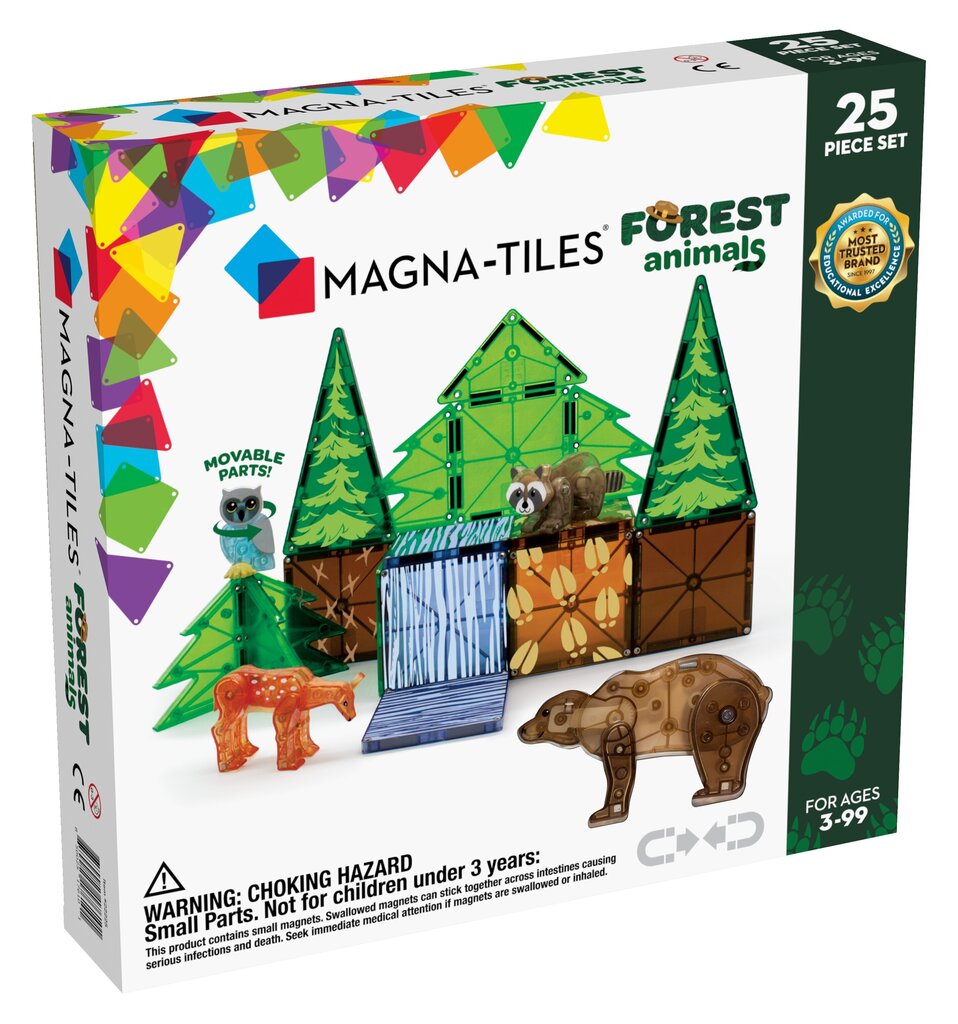 Magnetkonstruktor Magna-Tiles Metsaloomad, 25 p цена и информация | Klotsid ja konstruktorid | kaup24.ee