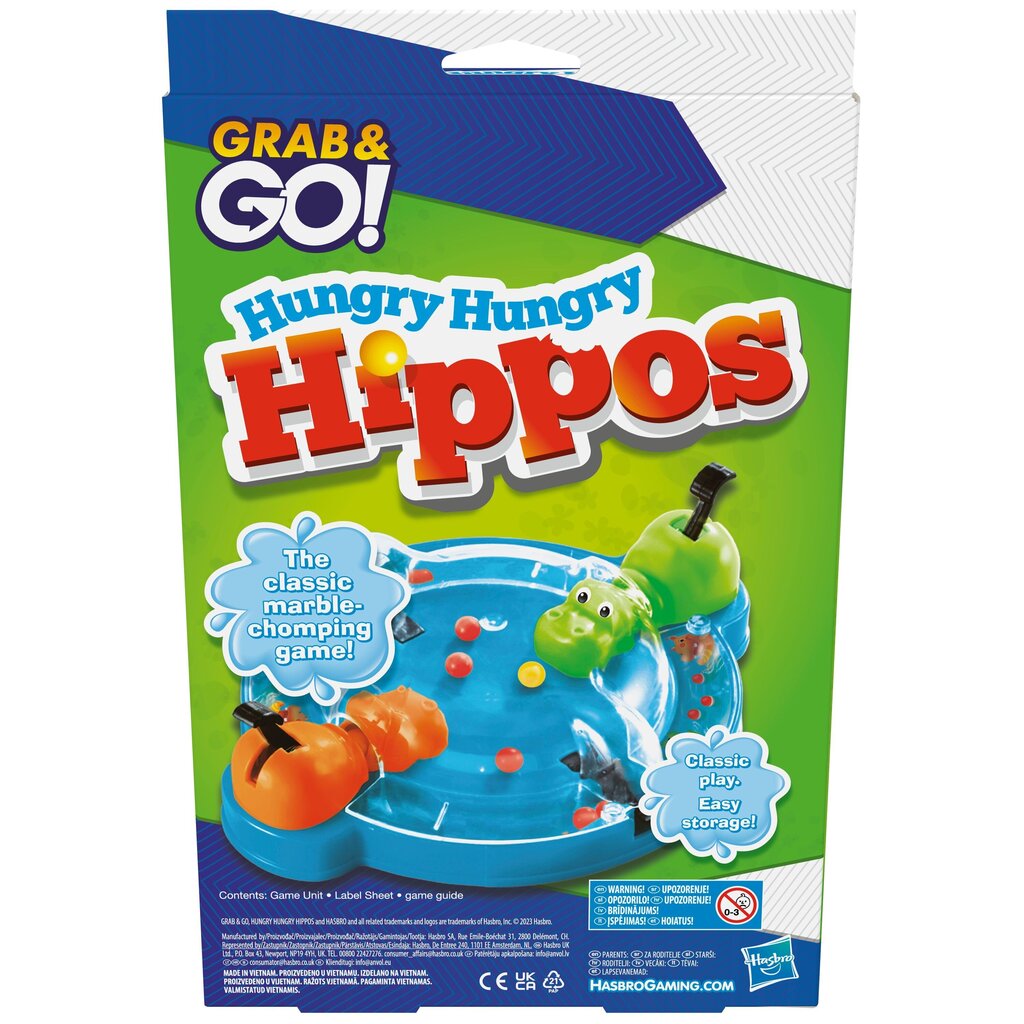 Reisimäng Hasbro Hungry hippos, EN цена и информация | Lauamängud ja mõistatused | kaup24.ee