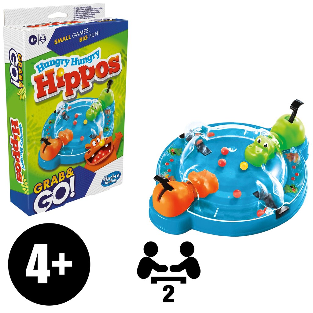 Reisimäng Hasbro Hungry hippos, EN цена и информация | Lauamängud ja mõistatused | kaup24.ee