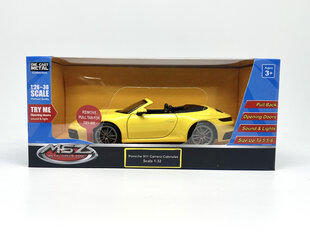 Mänguauto MSZ Porsche 911 Carrera Cabriolet, 1:32 hind ja info | Poiste mänguasjad | kaup24.ee