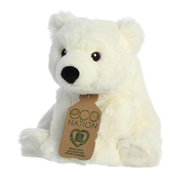 Pehme mänguasi Aurora Eco Nation Plush Polar Bear, 24 cm hind ja info | Pehmed mänguasjad | kaup24.ee