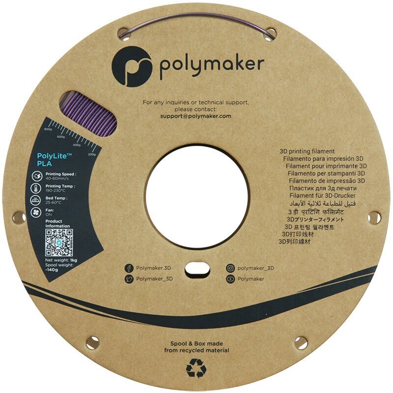 3D-printimise filament Polymaker PolyLite PLA Starlight hind ja info | Nutiseadmed ja aksessuaarid | kaup24.ee