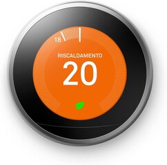 Обучающий термостат Google Nest из нержавеющей стали, управление с телефона, помогает экономить энергию цена и информация | Нагревательные коврики для пола и зеркал | kaup24.ee