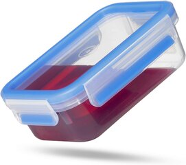 Emsa Контейнер для пищевых продуктов, закрывающийся, пластик, прозрачный/синий, 0,55 л, набор из 3 коробок цена и информация | Посуда для хранения еды | kaup24.ee