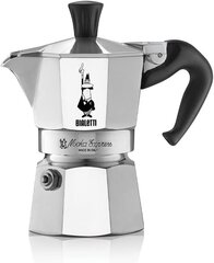 Эспрессо-машина Bialetti Moka Express, алюминий, металлик, 2 чашки цена и информация | Чайники, кофейники | kaup24.ee