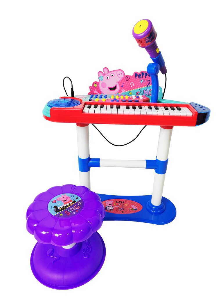 Muusikaline mänguasi, Klaver mikrofoniga Peppa Pig цена и информация | Tüdrukute mänguasjad | kaup24.ee