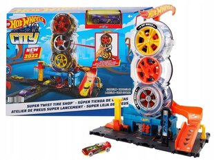 Hot Wheels City HDP02 võidusõidurehvide töökoja komplekt hind ja info | Poiste mänguasjad | kaup24.ee