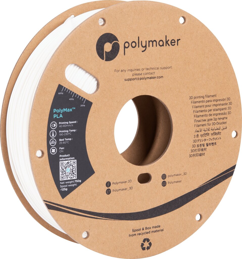 3D-printimise filament Polymaker PolyMax Tough PLA цена и информация | Nutiseadmed ja aksessuaarid | kaup24.ee