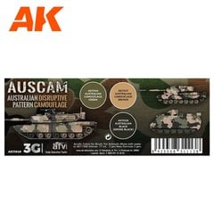 Akrüülvärvid AK Interactive AK11649 – Auscam Colors Set 3G hind ja info | Kunstitarbed, voolimise tarvikud | kaup24.ee