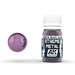 Metallivärv AK Interactive AK674 - Xtreme Metal Metallic Purple, metallik, 30ml hind ja info | Kunstitarbed, voolimise tarvikud | kaup24.ee