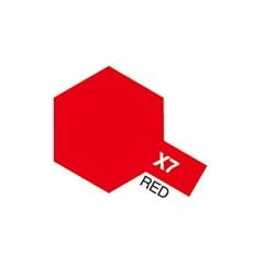 Akrüülvärv Tamiya TA81007 - X7 Red, 23 ml hind ja info | Kunstitarbed, voolimise tarvikud | kaup24.ee