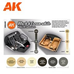 AK Interactive AK11683 - Black Interior And Cream White, акриловая краска цена и информация | Принадлежности для рисования, лепки | kaup24.ee